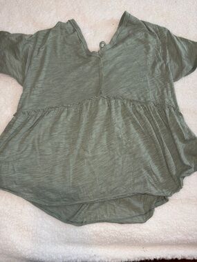 American Eagle Outfitters Olive Babydoll Tunic Top